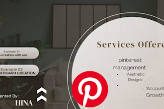 provide monthly pinterest management and etsy SEO for sales growth