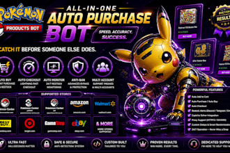 do pokemon bot auto purchase bot auto buying bot auto checkout bot shopping bot