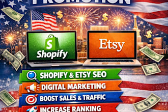 promote USA shopify etsy shop website promotion shopify marketing seo