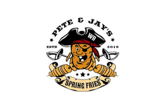 design cartoon restaurant food vendor logo
