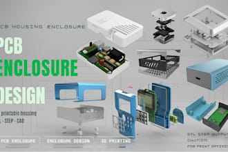 do pcb enclosure electronics case design 3d printable stl step housing for board
