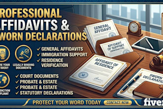draft professional legal affidavits and sworn declarations