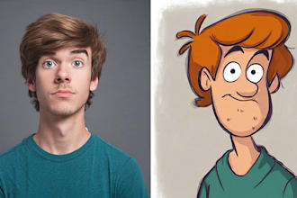 draw cartoon characters for you