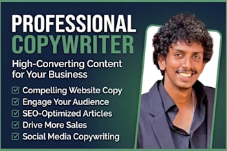 write persuasive sales copy for websites, ads, and social media