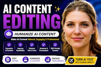 manually humanize, edit and rewrite ai content