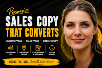 write persuasive sales copy and landing page copy that converts