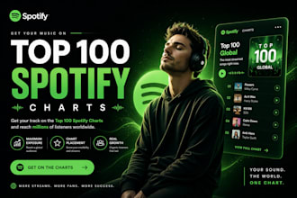 do organic spotify chart promotion with music promotion to top 100 spotify chart