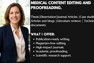 professionally proofread and paraphrase your medical thesis or manuscript