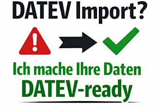 konvertiere dokumente und buchhaltungsdaten datev PDF excel XML