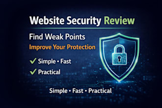 review your website security and give improvement plan
