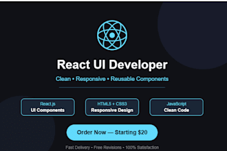 build responsive react UI components for your website