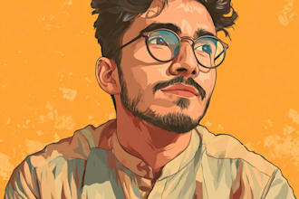 create simple cartoon portrait
