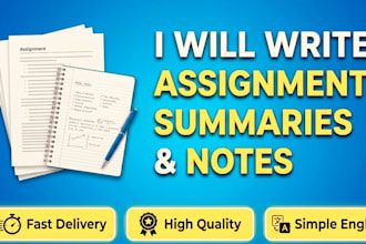 write assignments, summaries, and academic notes