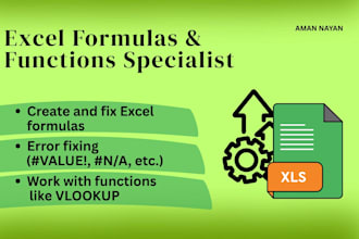 create and fix advanced excel formulas and functions
