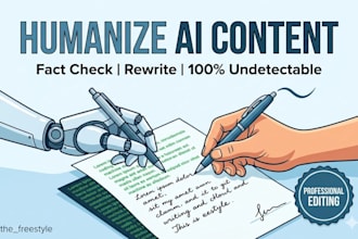 humanize ai content, fact check, and rewrite for SEO
