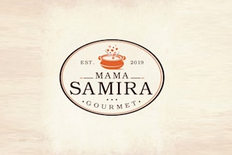 design awesome mama homemade food logo