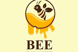 do high quality honey bee company logo for your business