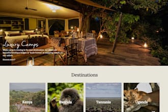 design wix travel booking website for agencies, tours, hotels