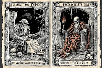do a medieval woodcut gothic etching illustration