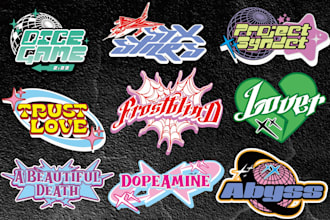 design a modern y2k style streetwear logo