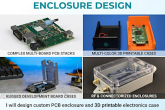 design custom pcb enclosure and 3d printable electronics case
