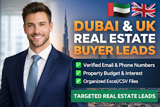 generate verified dubai UK real estate investor leads