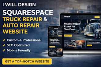 design squarespace truck repair website mechanic auto repair website maintenance