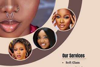 design a professional makeup flyer and beauty flyer