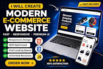create modern ecommerce website with premium UI