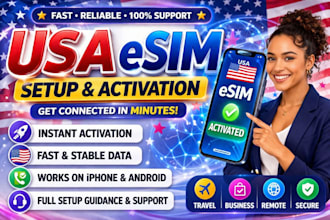 set up USA esim with fast activation and full support