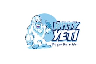 design a slick character park logo for witty yeti