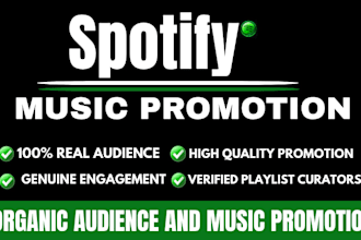music promotion organic spotify music to verified playlist curators, track promo
