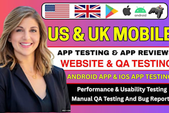 do US uk mobile app testing qa testing website testing ios android user testing