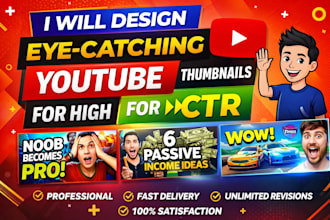 design eye catching youtube thumbnails for high CTR