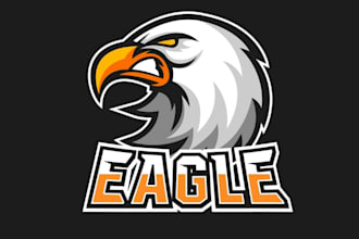 draw high quality eagle mascot logo with t shirt design
