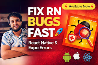 fix react native bugs, crashes and expo errors fast