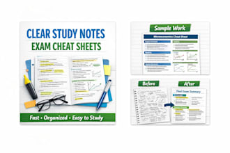 create clear, structured study notes and exam cheat sheets fast