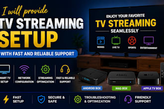 provide TV streaming setup with fast and reliable support
