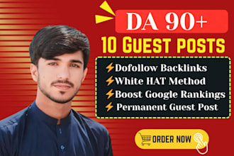 write and publish 10 guest posts on general blogs