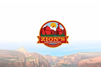 design monogram zion national park logo