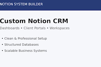 build your notion CRM and client portal