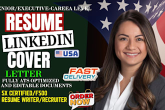 write your senior executive resume and linkedin profile