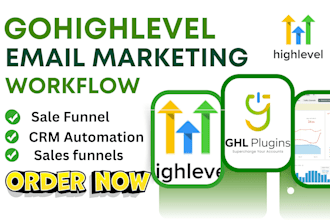 setup ghl email marketing workflow automation crm sales funnels api  ai agent