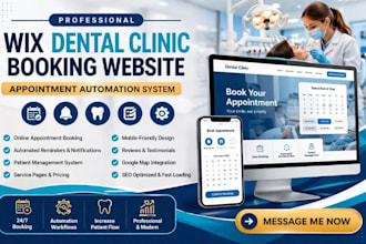 build wix dental clinic booking website appointment automation system