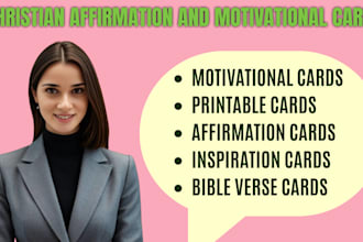 create christian affirmation and motivational printable cards