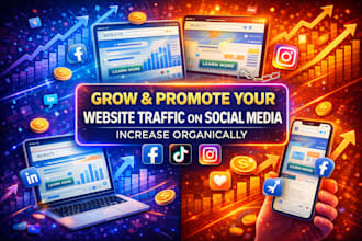 grow and promote your website traffic on social media to increase organically