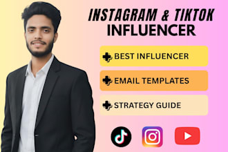 research and find  tiktok, instagram influencer for influencer marketing