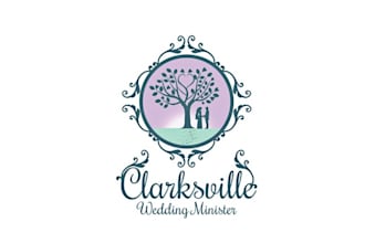 design high quality elegant wedding officiant logo