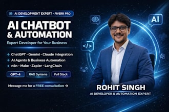 build an ai web app, ai chatbot, gpt integration, ai agent and ai automation