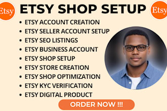 etsy shop setup, etsy account creation, etsy seller account, etsy seo listing